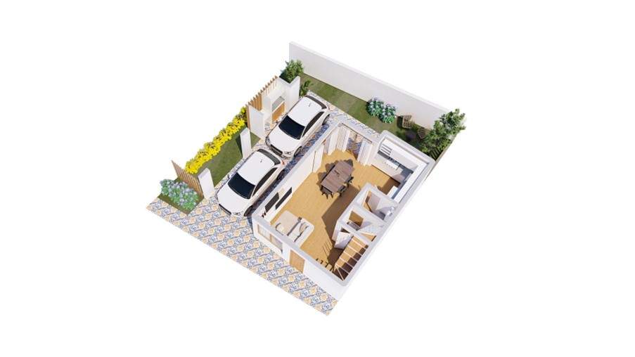 Complejo TERRAZZE IV y V casas individuales desarrolladas en 3 plantas en pozo.