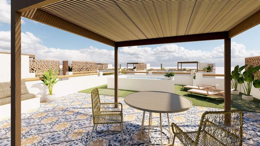 Complejo TERRAZZE IV y V casas individuales desarrolladas en 3 plantas en pozo.