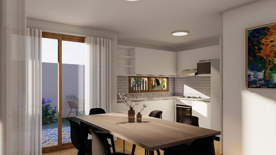 Complejo TERRAZZE IV y V casas individuales desarrolladas en 3 plantas en pozo.