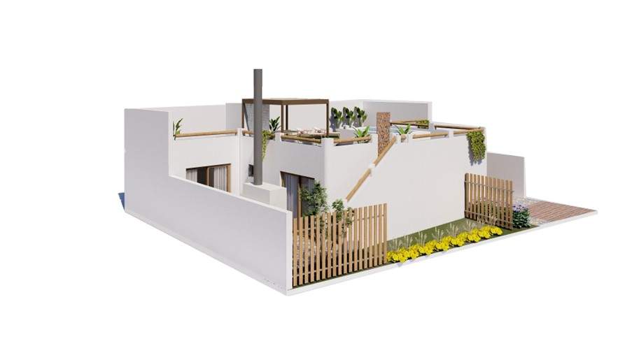 Complejo TERRAZZE IV y V casas individuales desarrolladas en 3 plantas en pozo.