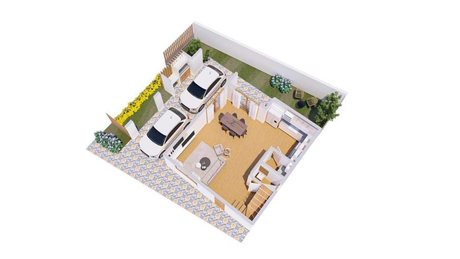 Complejo TERRAZZE IV y V casas individuales desarrolladas en 3 plantas en pozo.