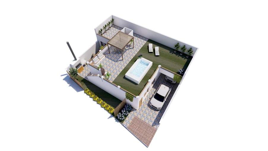 Complejo TERRAZZE IV y V casas individuales desarrolladas en 3 plantas en pozo.