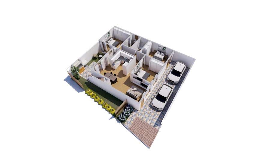 Complejo TERRAZZE IV y V casas individuales desarrolladas en 3 plantas en pozo.