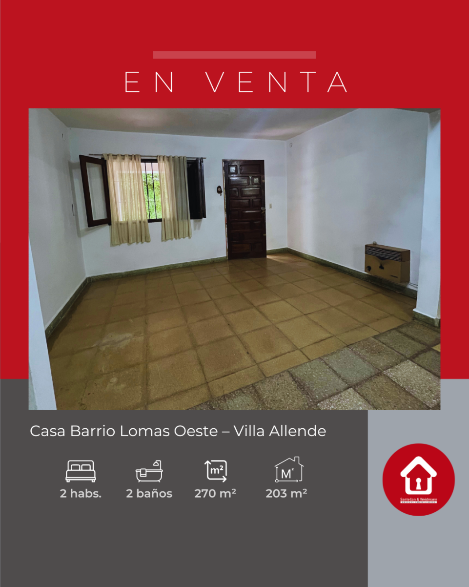 Casa ubicada en Barrio Lomas Oeste  Villa Allende