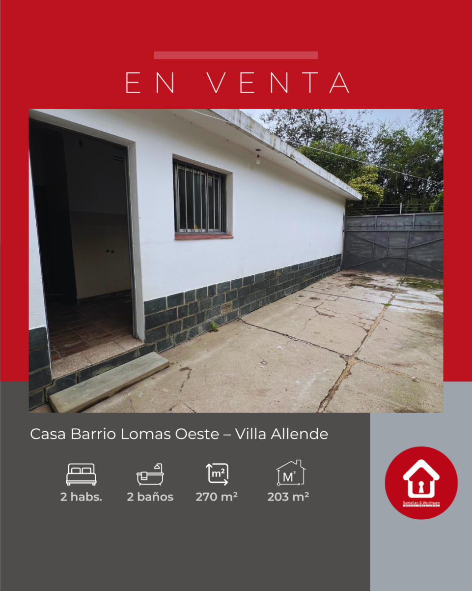Casa ubicada en Barrio Lomas Oeste  Villa Allende