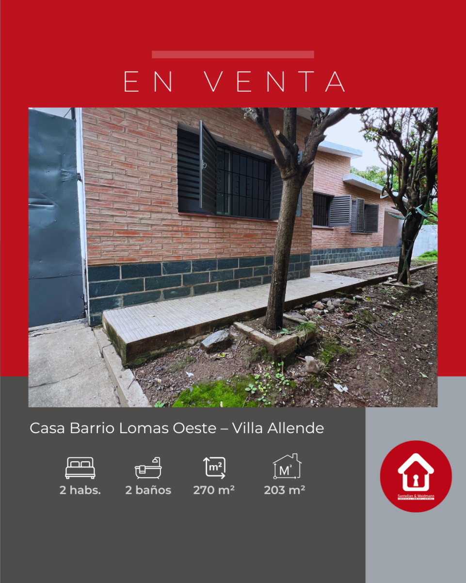 Casa ubicada en Barrio Lomas Oeste  Villa Allende