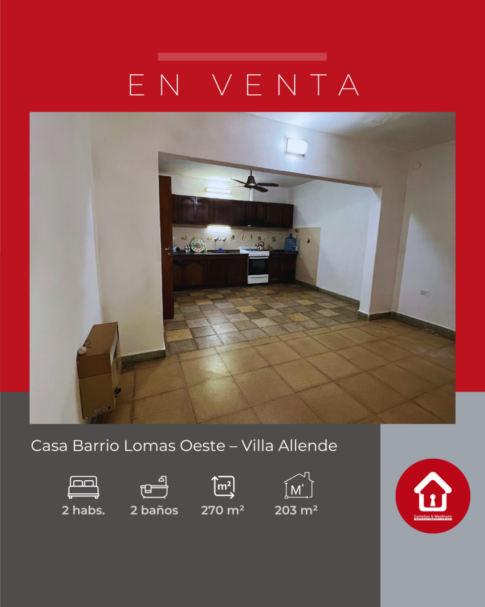 Casa ubicada en Barrio Lomas Oeste  Villa Allende