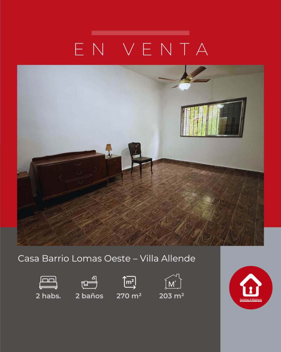 Casa ubicada en Barrio Lomas Oeste  Villa Allende