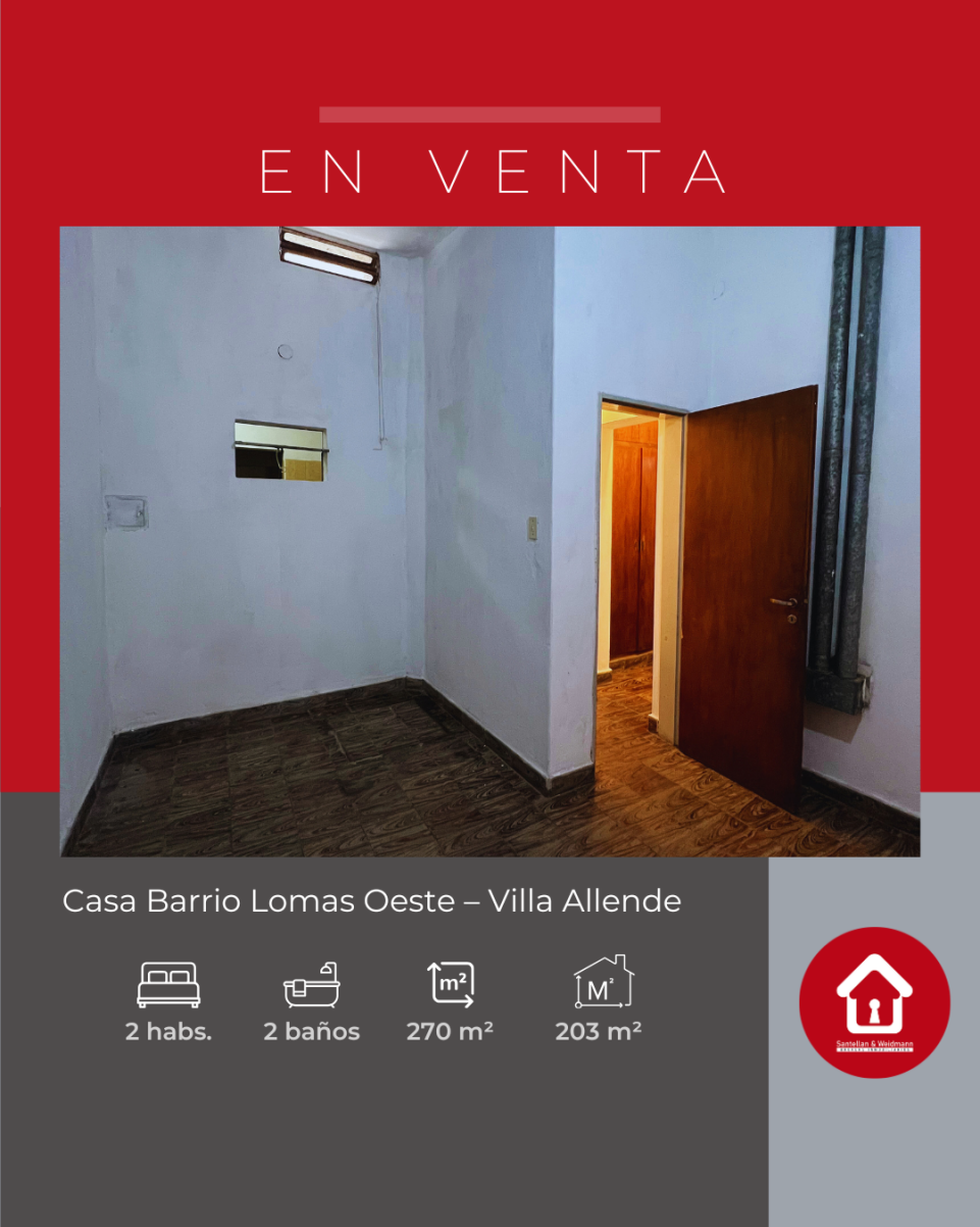 Casa ubicada en Barrio Lomas Oeste  Villa Allende