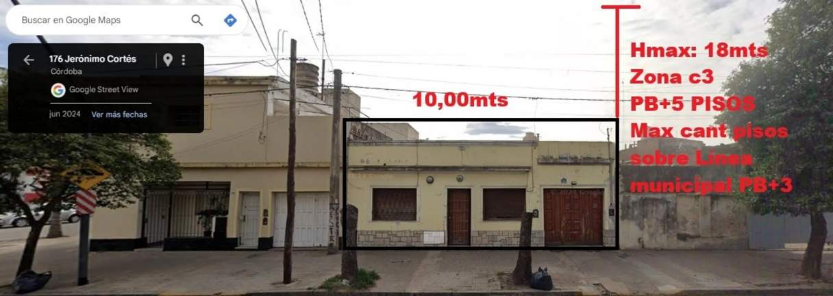 SE VENDE LOTE APTO PARA DEMOLICIÓN ALTA CORDOBA PB5