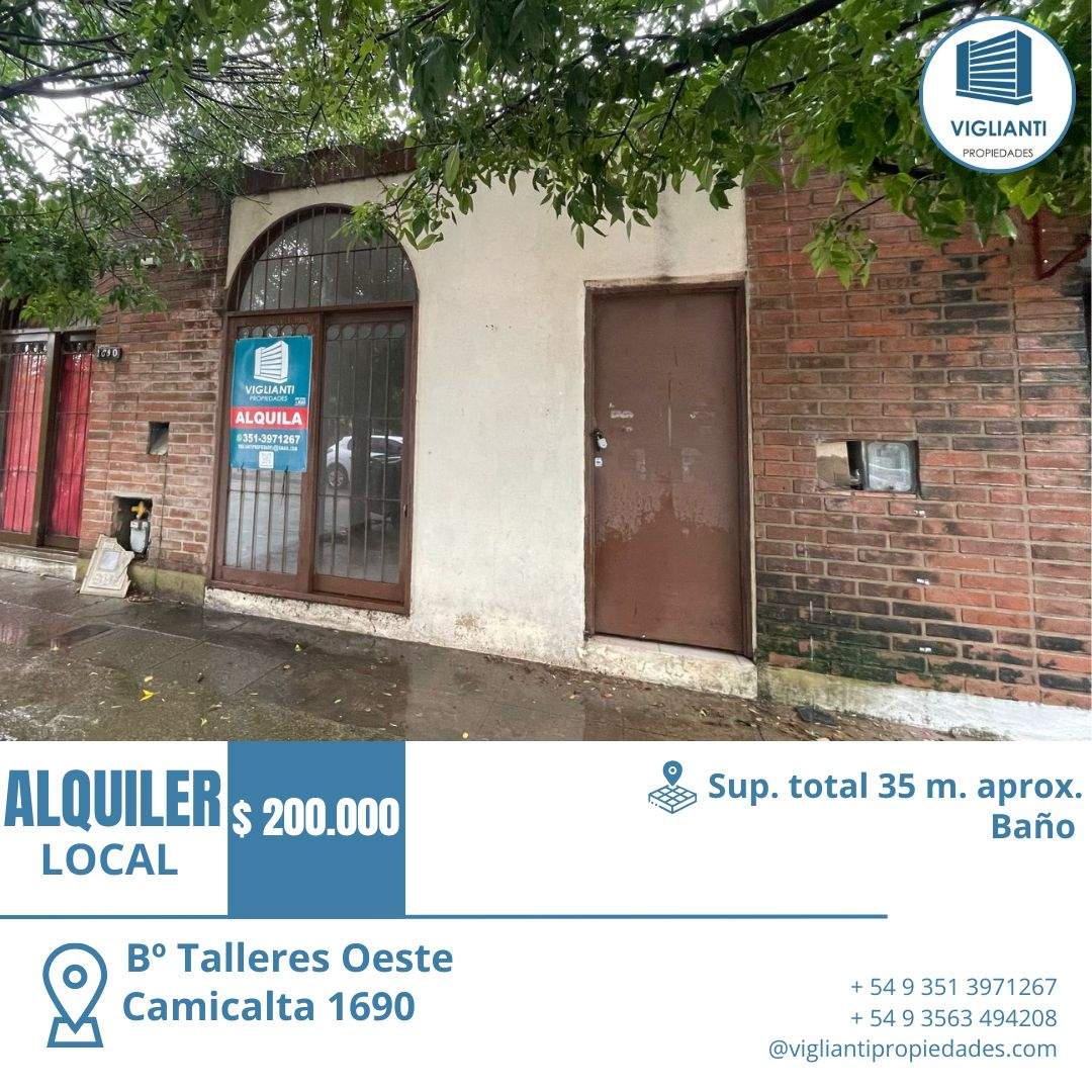 ALQUILER LOCAL COMERCIAL- B Talleres Oeste