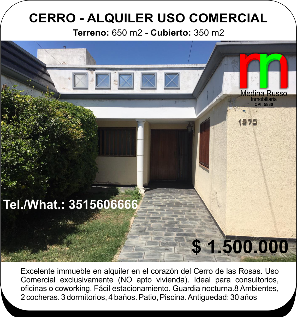 CERRO DE LAS ROSAS - USO COMERCIAL