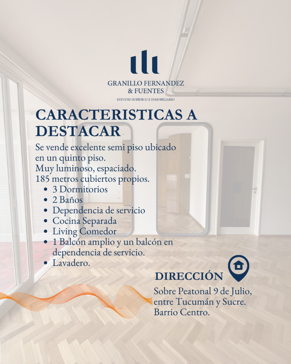 DEPARTAMENTO EN VENTA DE 3 DORMITORIOS EN PEATONAL 9 DE JULIO