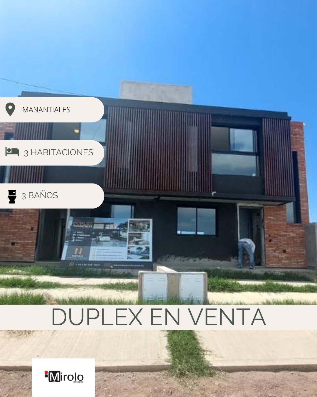 VENTA DUPLEX 3 DORM 320M2 U$D140.000 - Solares de Manantiales