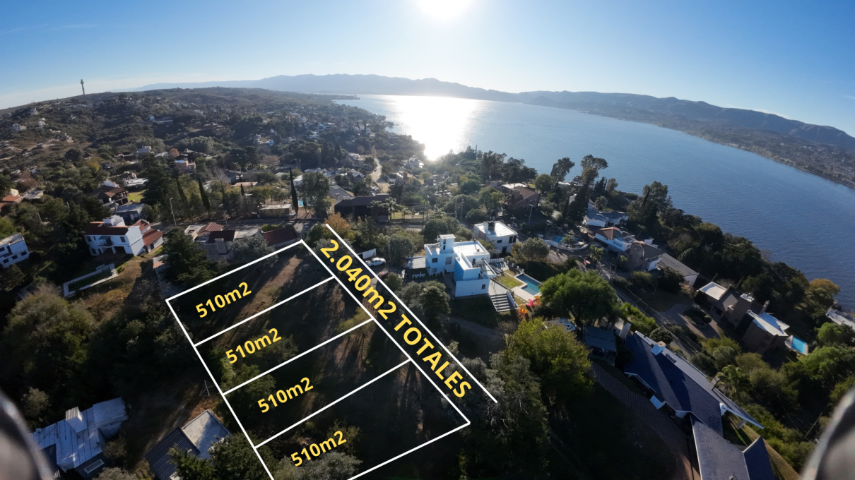 OPORTUNIDAD DE INVERSIÓN EN CARLOS PAZ  4 LOTES EN BARRIO VENTA VILLA DEL LAGO