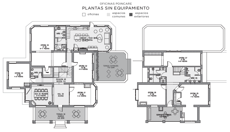 OFICINA AMOBLADA EN ZONA NORTE . AMENITIES, SALA DE REUNION, JARDIN