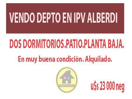 <VENDO DEPTO EN IPV ALBERDI