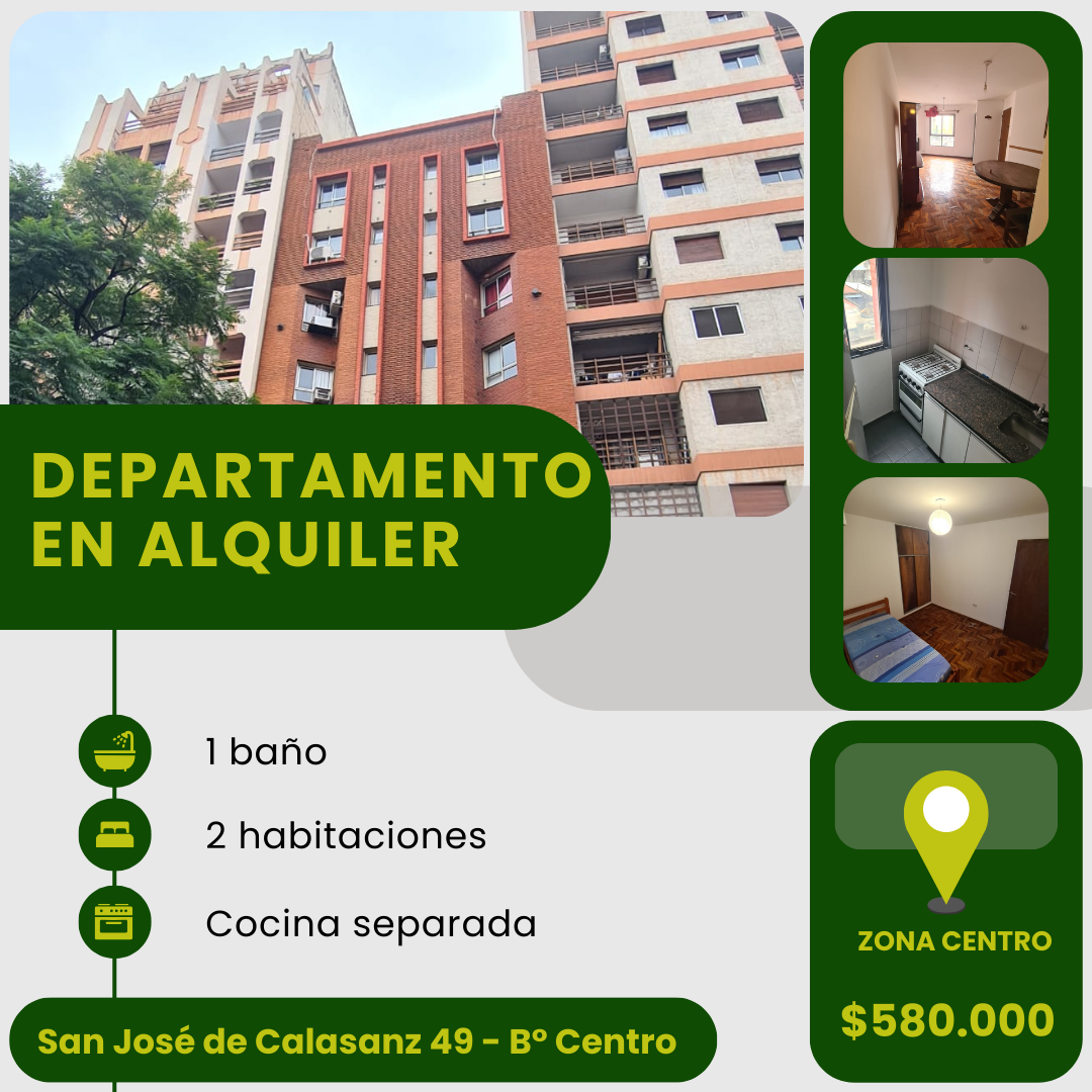 AQUILER DEPARTAMENTO 2 DORMITORIOS