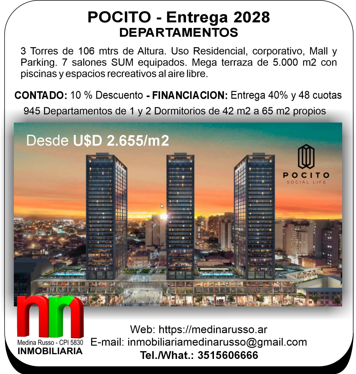 POCITO - VENTA DE DEPARTAMENTOS Y OFICINAS