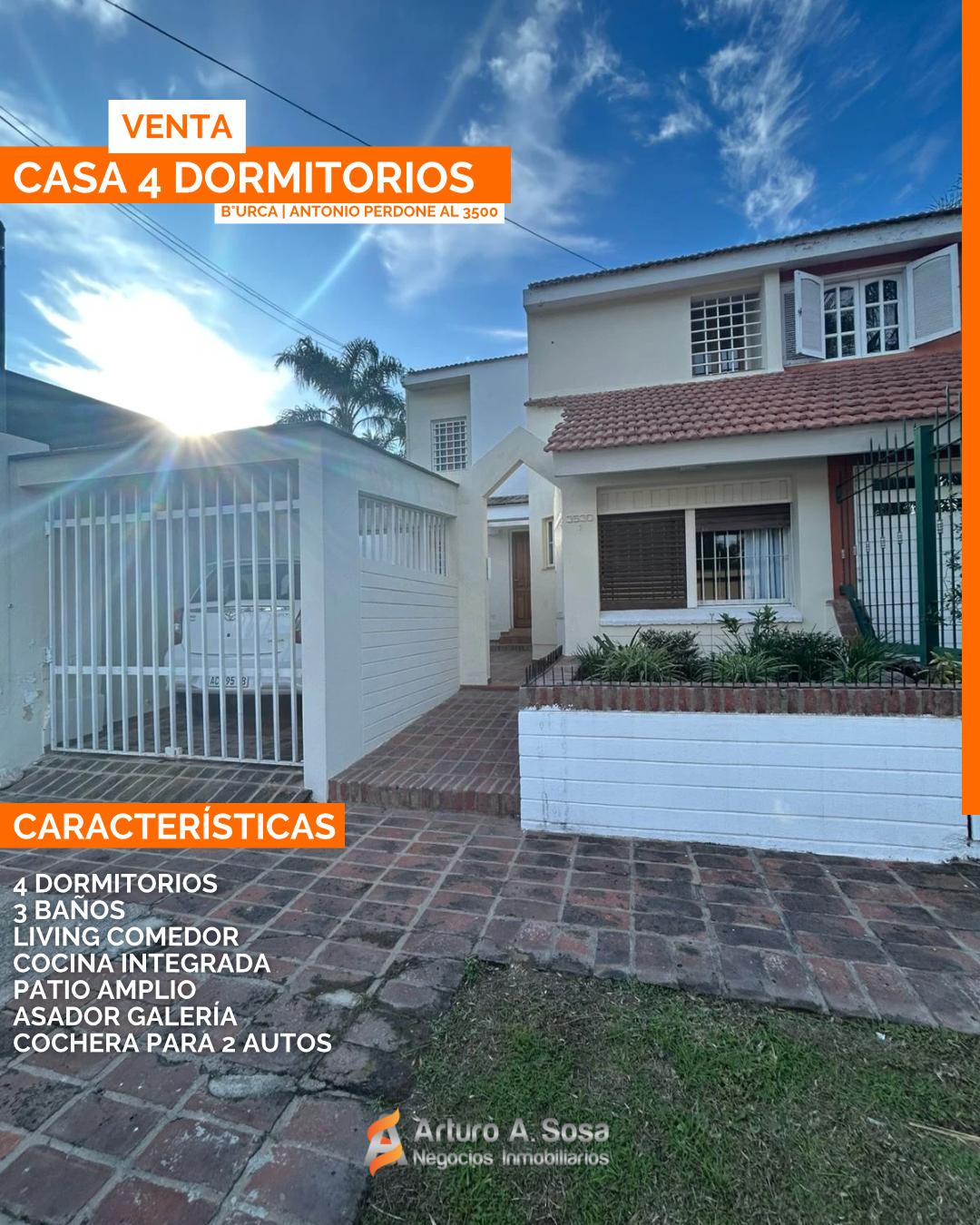 CASA EN VENTA 4 DORMITORIOS URCA