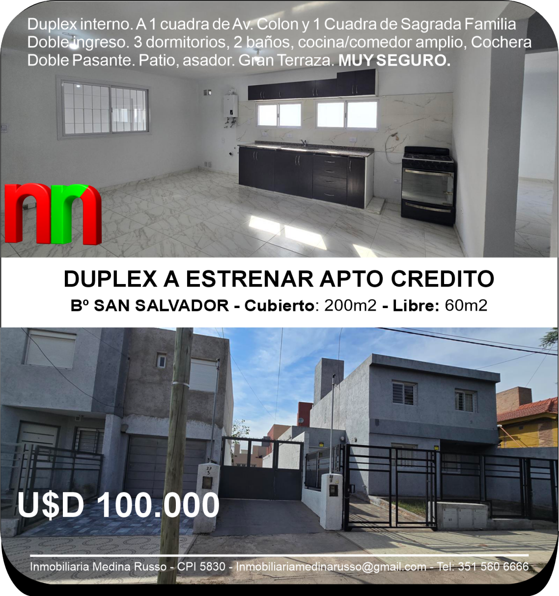 DUPLEX A ESTRENAR APTO CREDITO NACION- B SAN SALVADOR