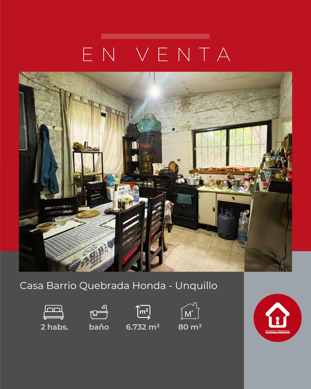 Casa ubicada en Barrio Quebrada Honda - Unquillo