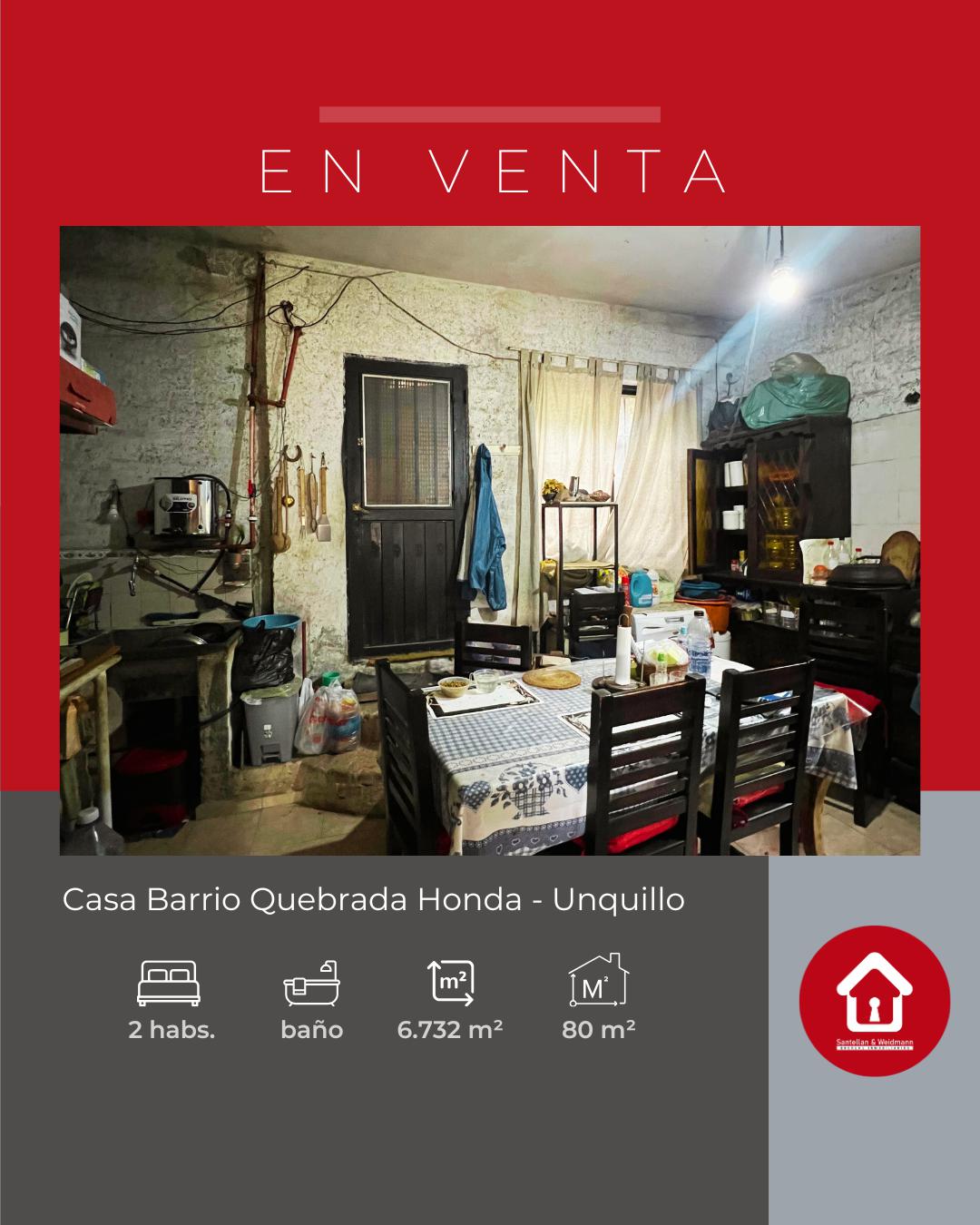 Casa ubicada en Barrio Quebrada Honda - Unquillo