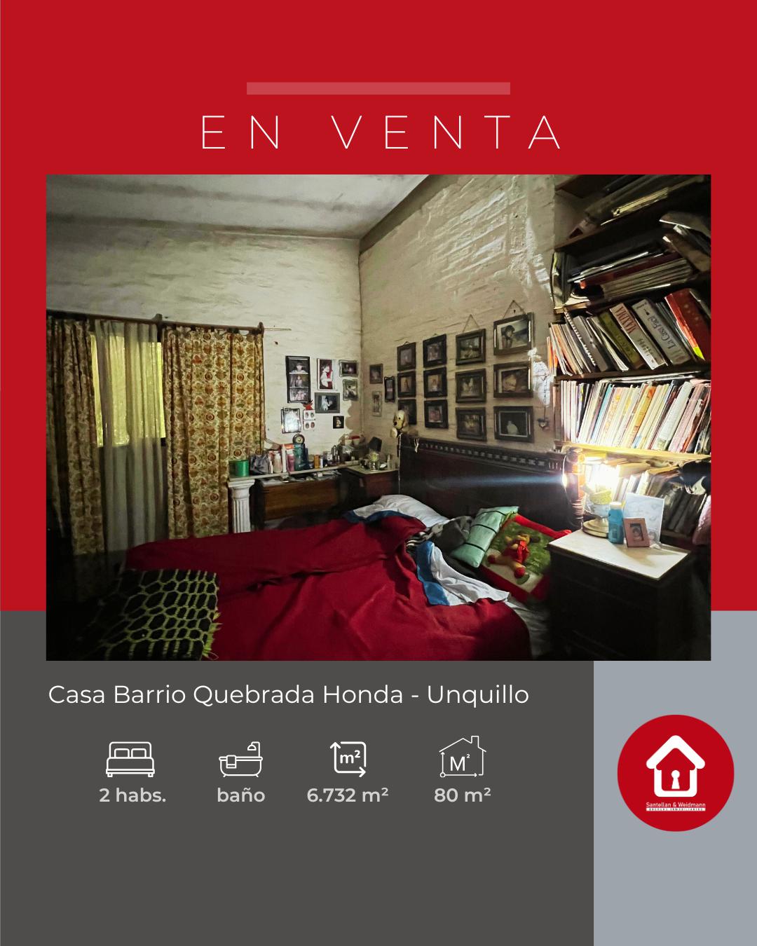 Casa ubicada en Barrio Quebrada Honda - Unquillo