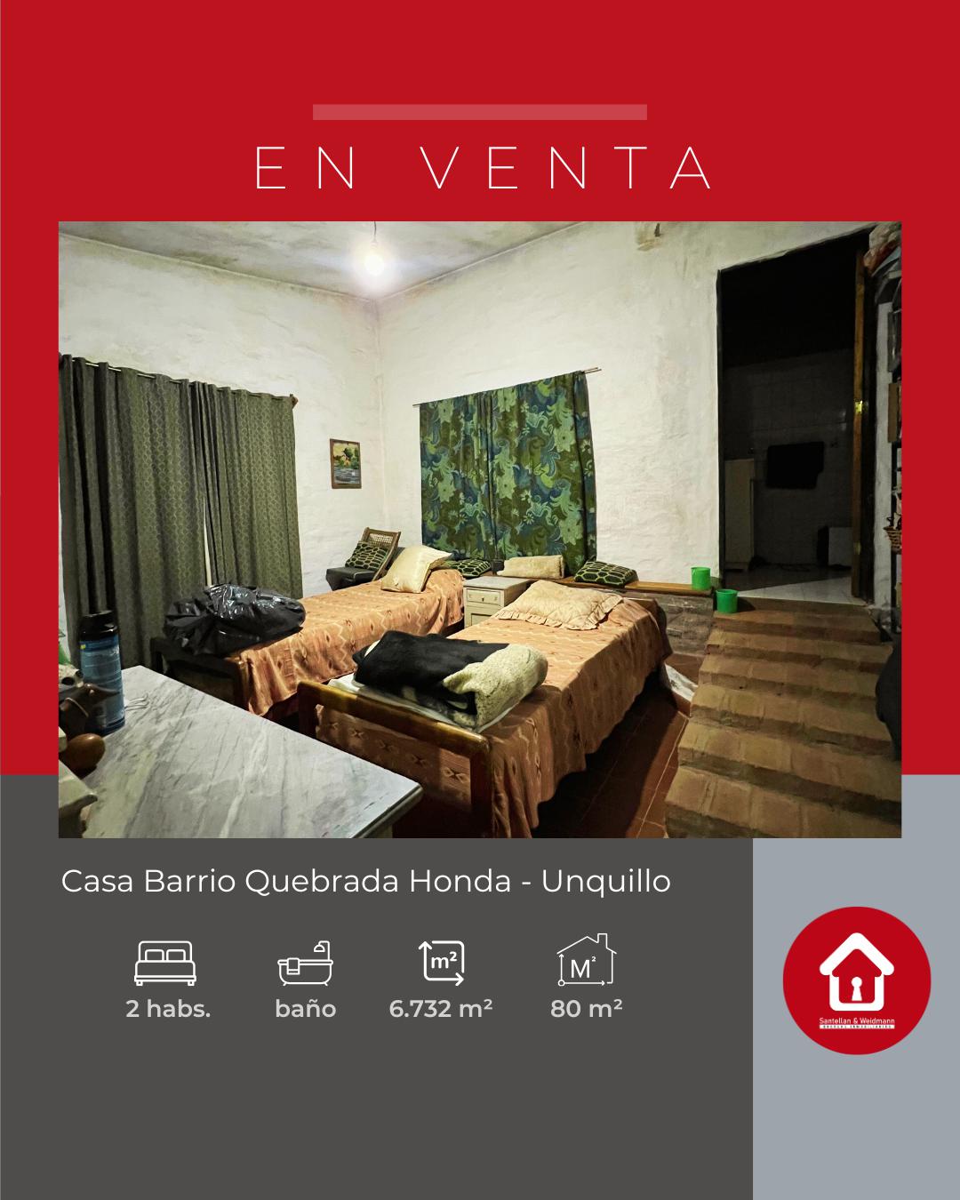 Casa ubicada en Barrio Quebrada Honda - Unquillo