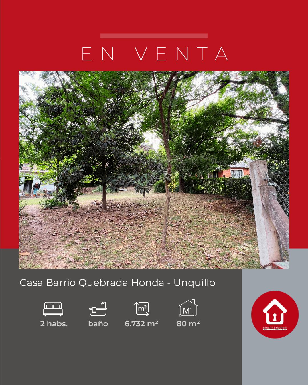 Casa ubicada en Barrio Quebrada Honda - Unquillo