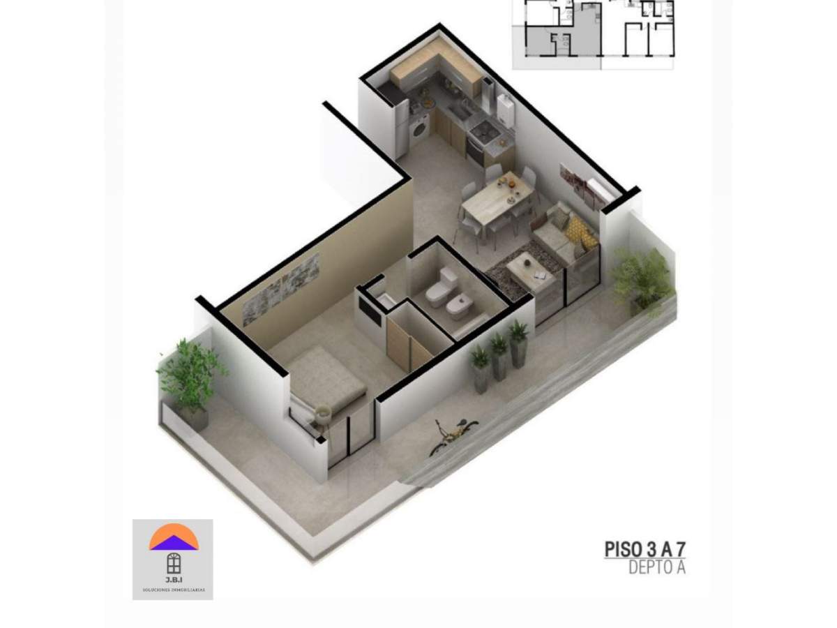 Departamento en Venta Un Dormitorio Centro edificio San Roque