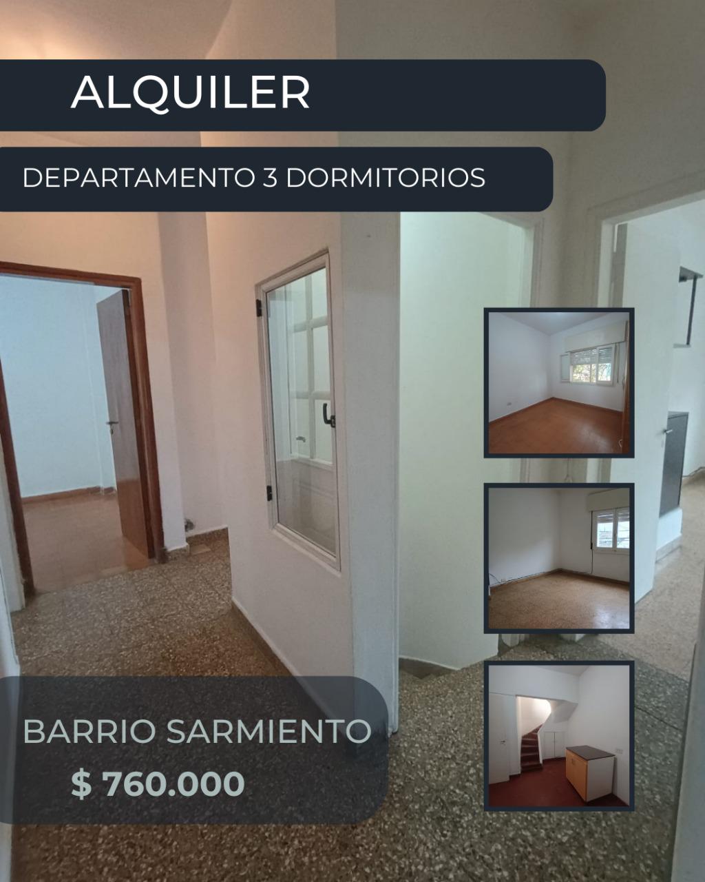 ALQUILER  PHDEPTO de  3 DORMITORIOS  TERRAZA CON ASADOR- A METROS AV.SABATTINI