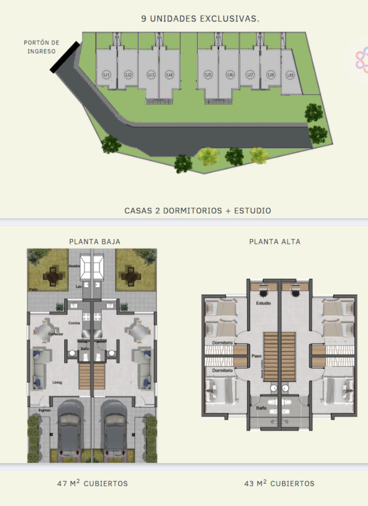 HOUSING LA ESTANCIA DE LA VILLA 9 CASAS 2D Y 3 DORMITORIOS A ESTRENAR