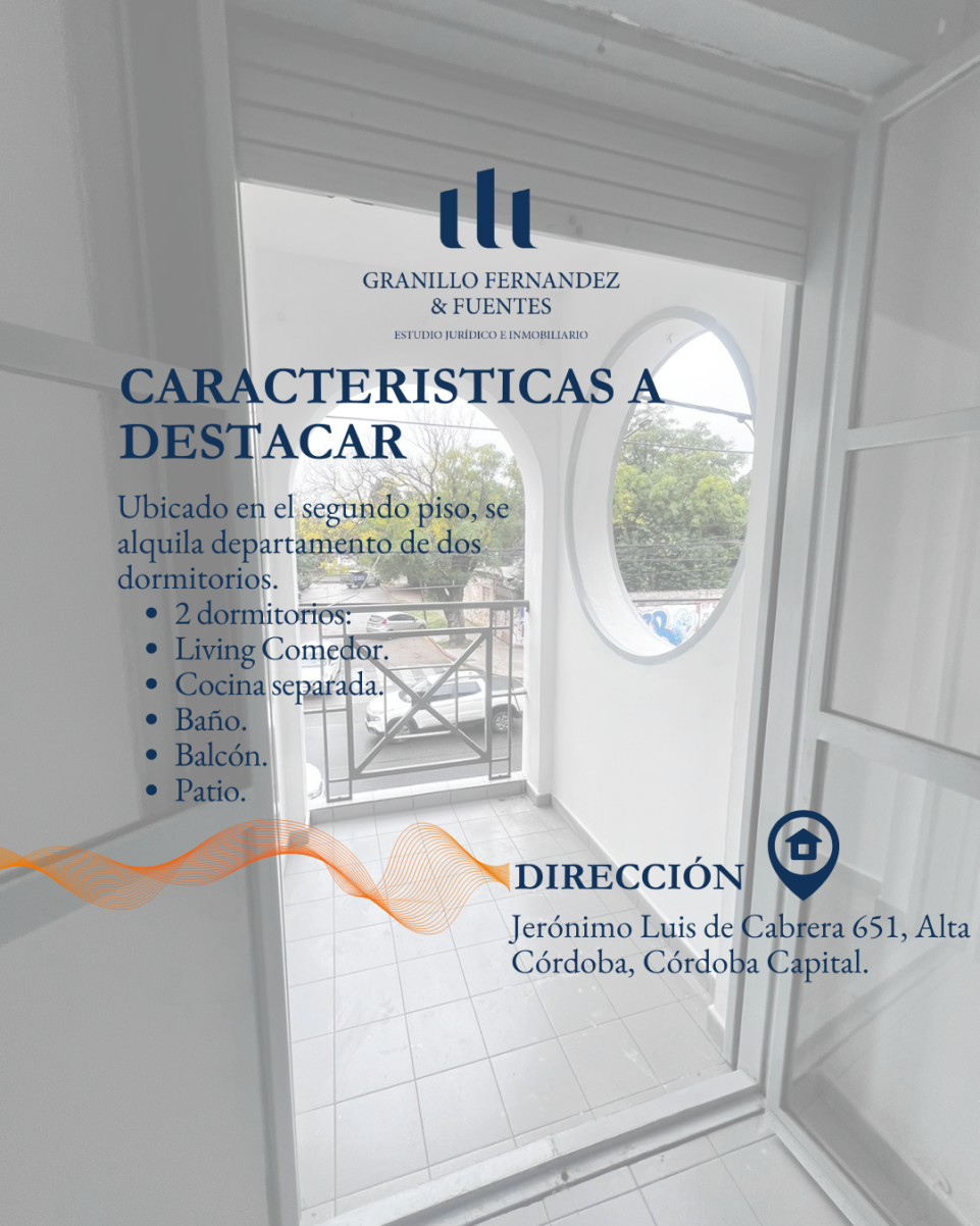 ALQUILER DE DEPTO DE 2 DORM Y BALCON - ALTA CBA