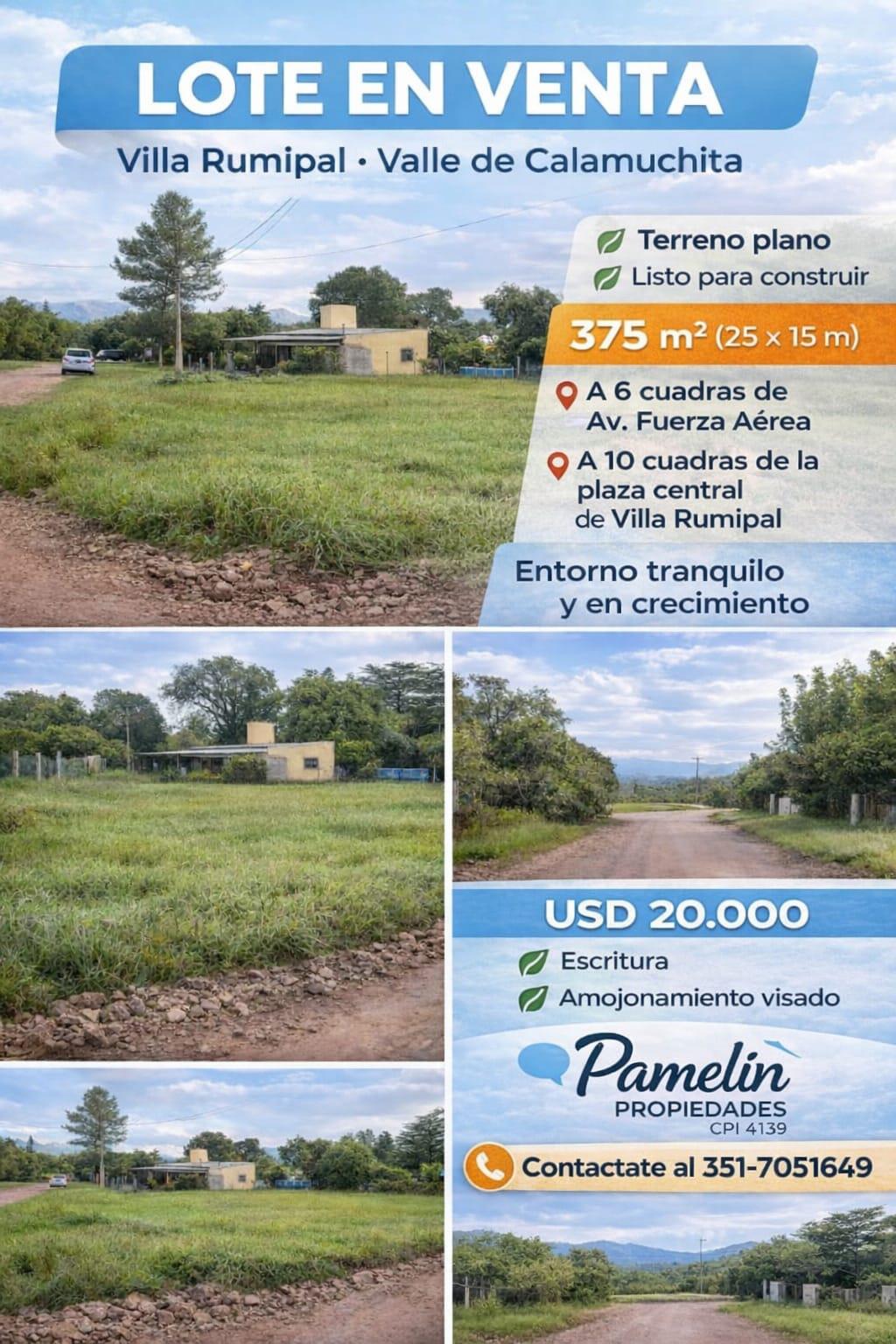 Villa Rumipal - Lote Esquina con doble frente