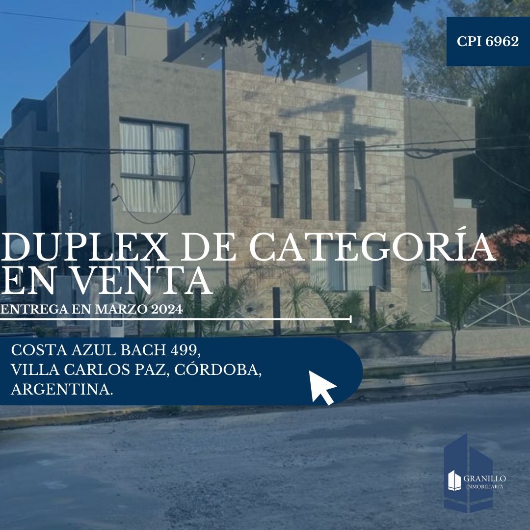 DUPLEX EN VENTA - CORDOBA, CARLOS PAZ