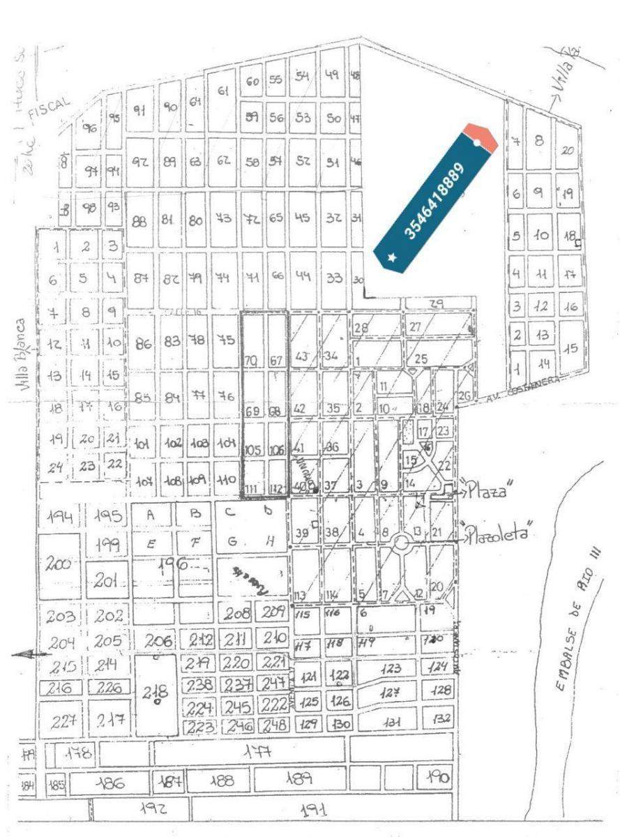 Excelente lote zona centro de Villa Quillinzo, Calamuchita.- ESCRITURA INMEDIATA Y SERVICIOS DE LUZ 